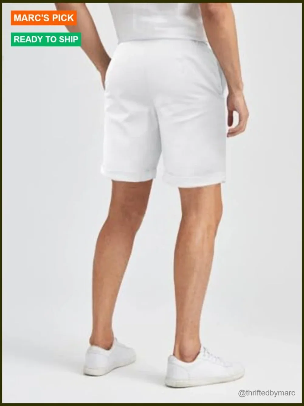 Men's Linen Cotton Shorts Elastic Waist Flat Front Lightweight Summer